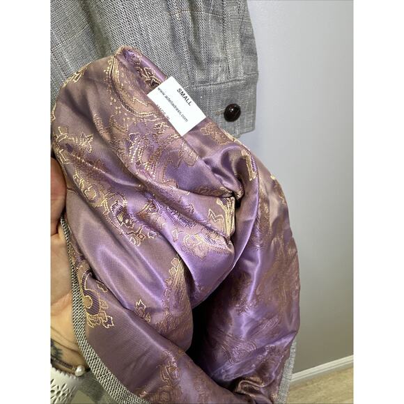 A Della Dress Suit Dress S Gray Tweed 100% Wool Old Money Preppy Romantic - Picture 6 of 10